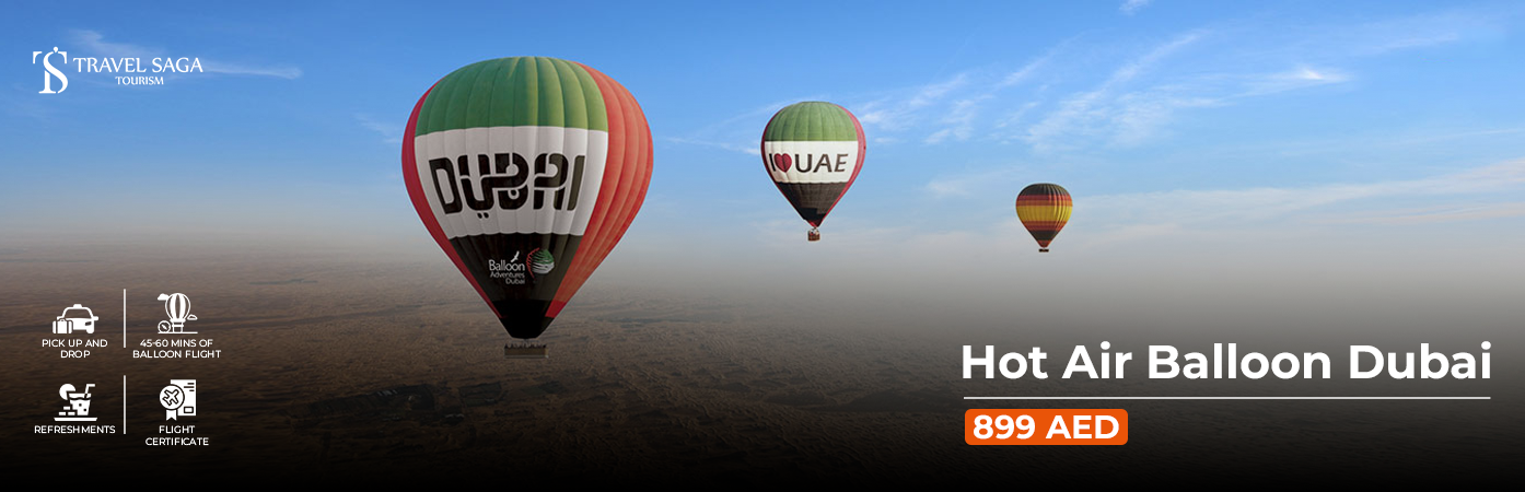Book Hot Air Balloon Dubai Tickets aerial desert views