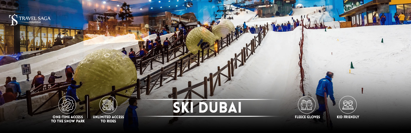 ski dubai snow park Bt banner travel saga tourism