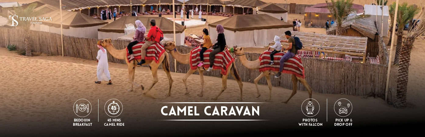 Camel Ride Dubai | dubai desert camel ride Bt banner by Travel Saga Tourism
