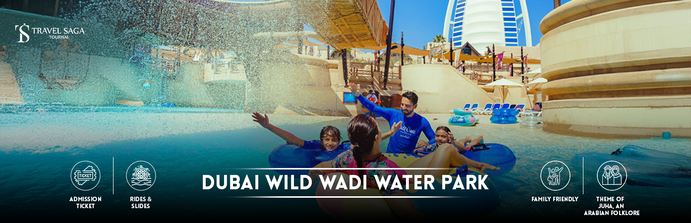 Dubai Wild Wadi Waterpark | wild wadi water park tickets BT Banner By Travel Saga Tourism
