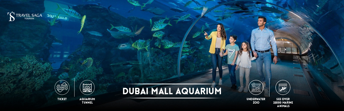 Dubai Mall Aquarium | Dubai Mall Aquarium Tickets BT banner by Travel Saga Tourism