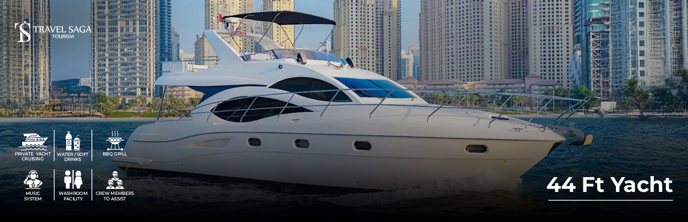 Book 44 ft yacht dubai up to 10 people group experience