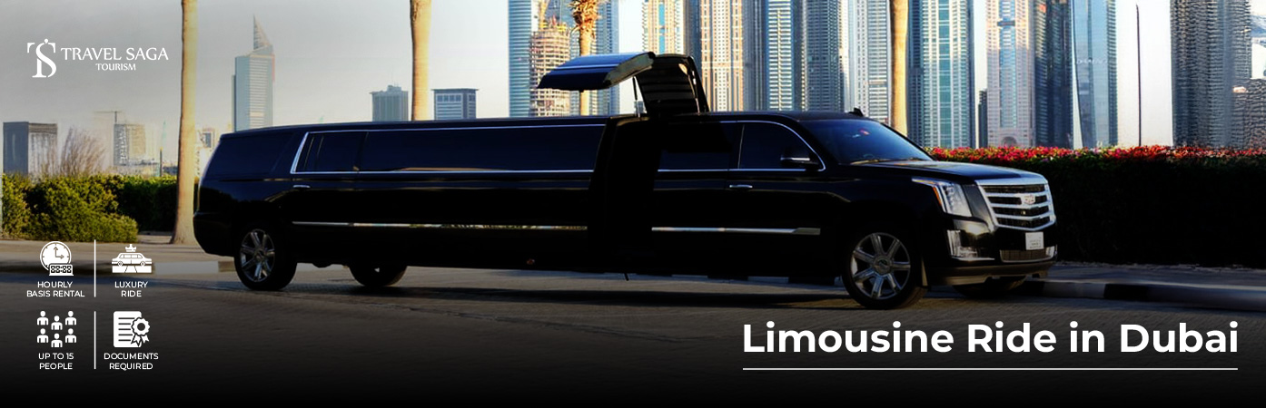Limousine Ride in Dubai BT Banner by Travel Saga Tourism