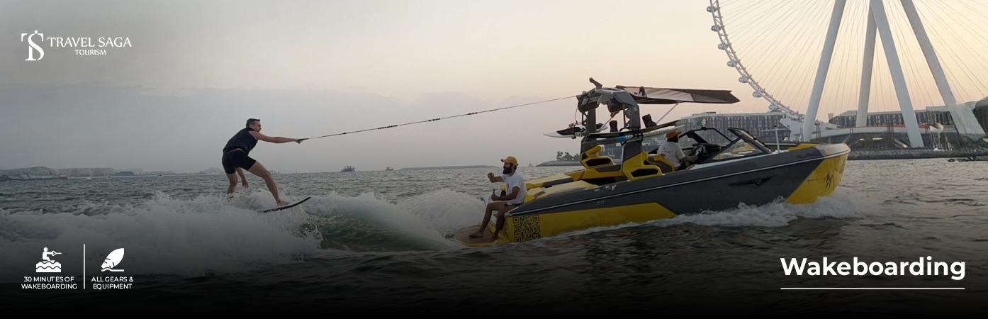 Book wakeboarding in dubai riding waves experience