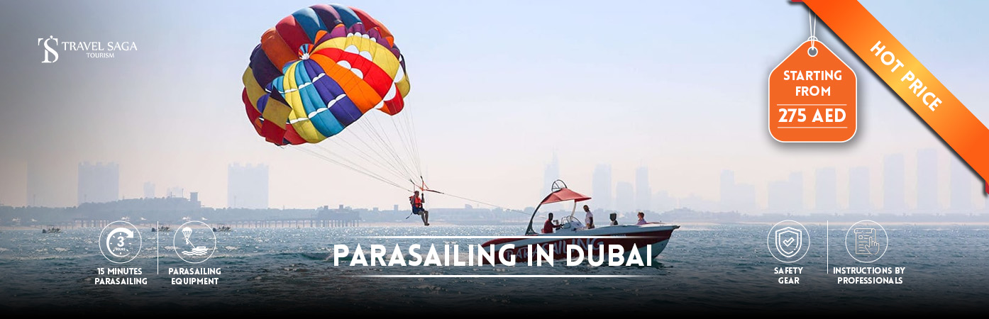 Parasailing Tickets | Parasailing Adventure bt banner by Travel Saga Tourism