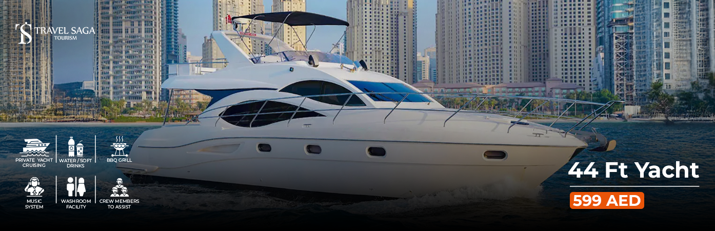 Book 44 ft yacht dubai up to 10 people group experience