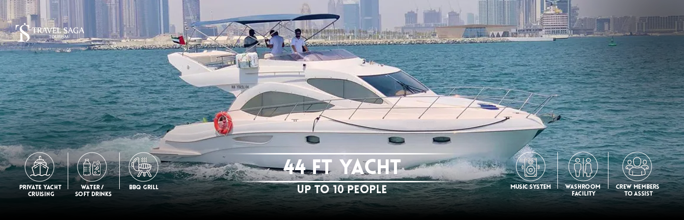 44 Ft Yacht | 44 Feet Yacht BT Banner By Travel Saga Tourism