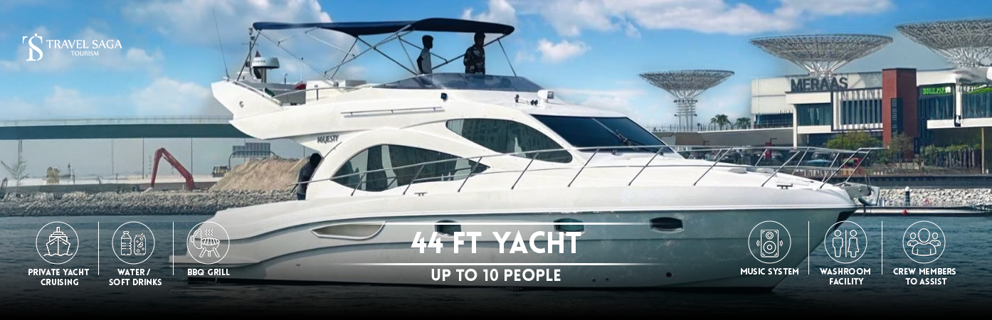 44 Ft Yacht | 44 Feet Yacht BT Banner By Travel Saga Tourism