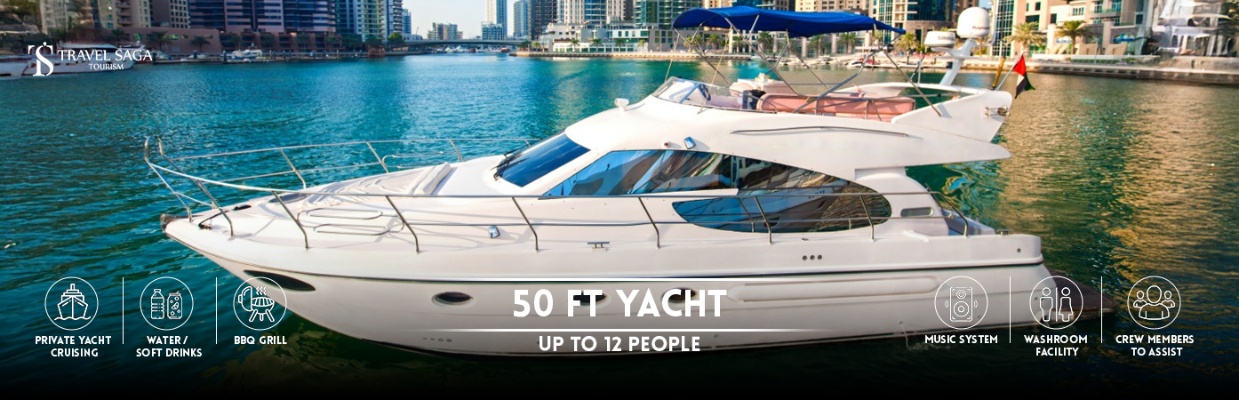 50 Ft Yacht: Up to 12 People Bt banner