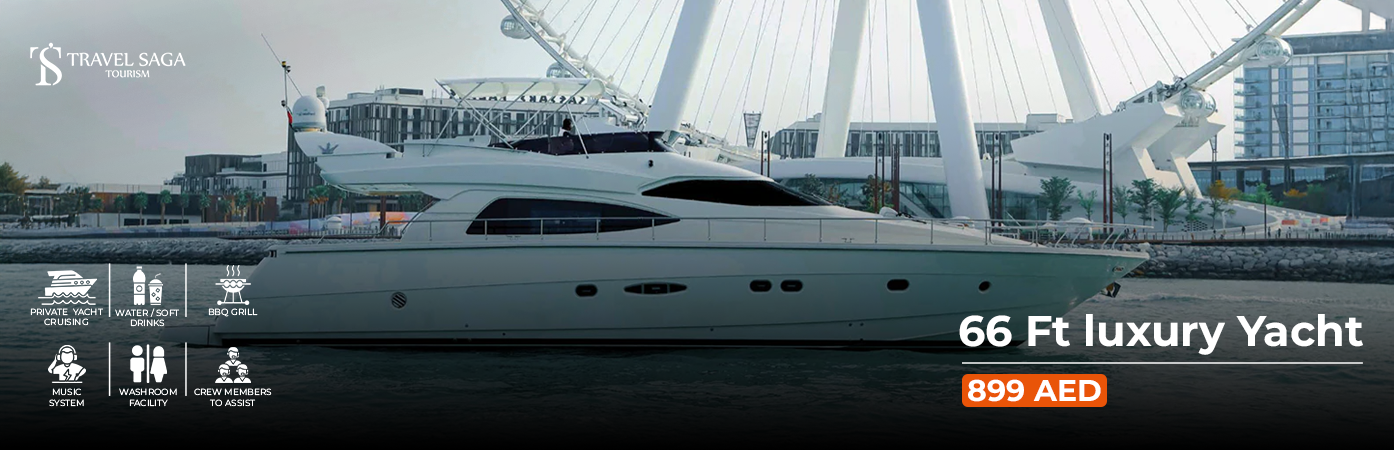 Book 66 Ft luxury Private Yacht Dubai – Up To 18 People experience