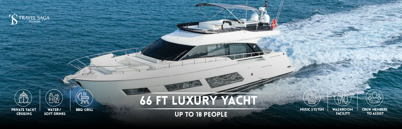 66 Ft Luxury Yacht | 66 Ft Yacht BT Banner By Travel Saga Tourism