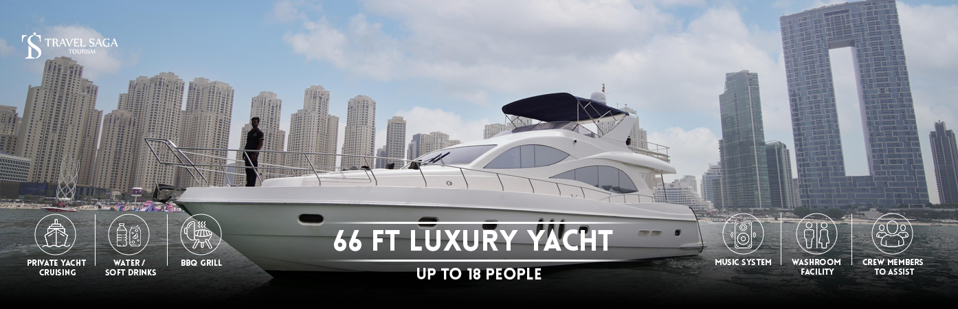 66 Ft Luxury Yacht | 66 Ft Yacht BT Banner By Travel Saga Tourism