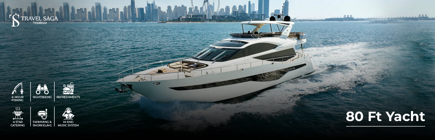 Book 80 Ft Luxury Private Yacht Dubai – Up To 30 People private charter