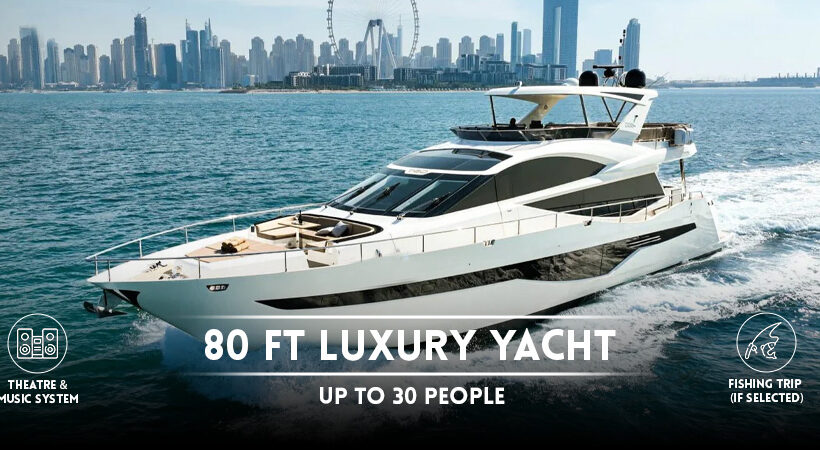 80 Ft Luxury Yacht – Up To 30 People