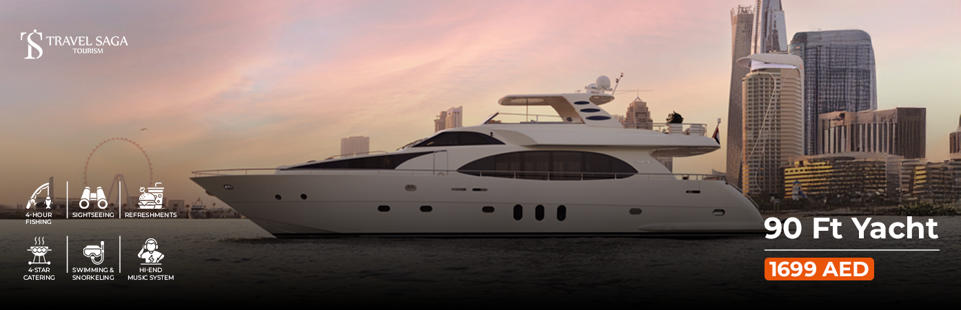 Book 90 Ft Luxury Yacht Dubai – Up To 40 People charter deal