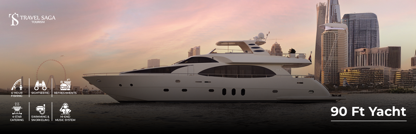 Book 90 Ft Luxury Yacht Dubai – Up To 40 People charter deal