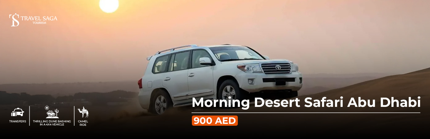 Book Morning Desert Safari Abu Dhabi Tour camel ride activity