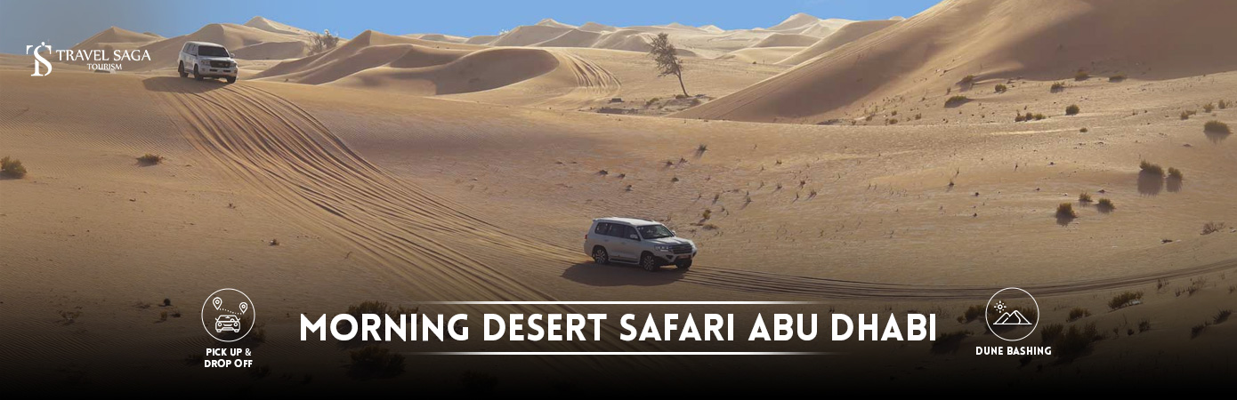 morning desert safari abu dhabi BT banner Travel Saga Tourism