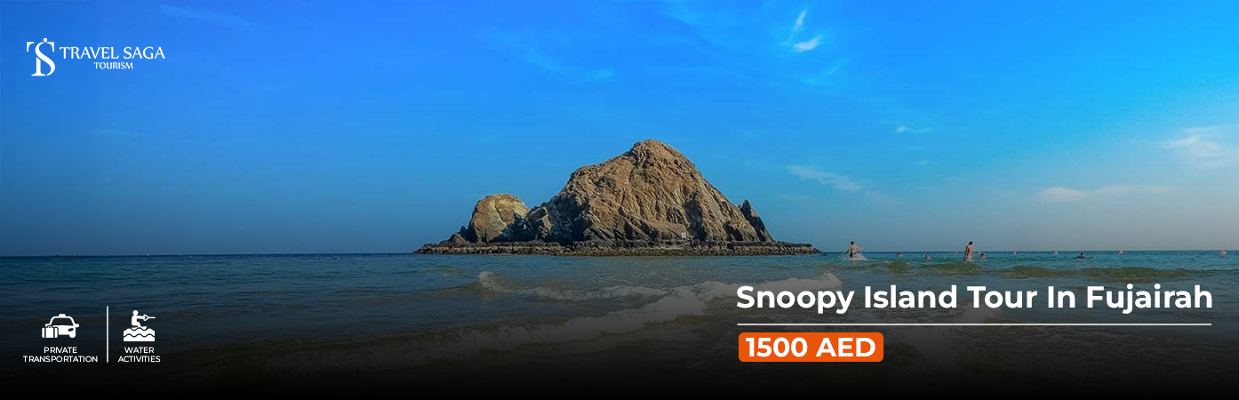 Snoopy Island tour in Fujairah BT Banner by Travel Saga Tourism