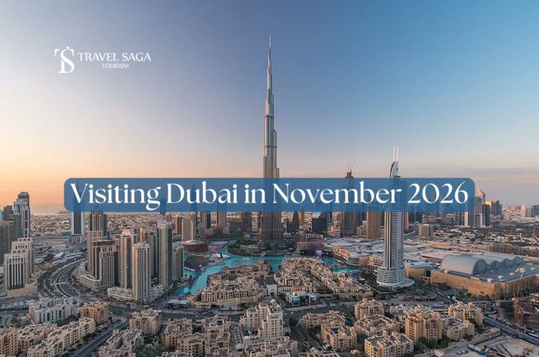 Visit Dubai in november Blog Banner By Travel Saga Tourism
