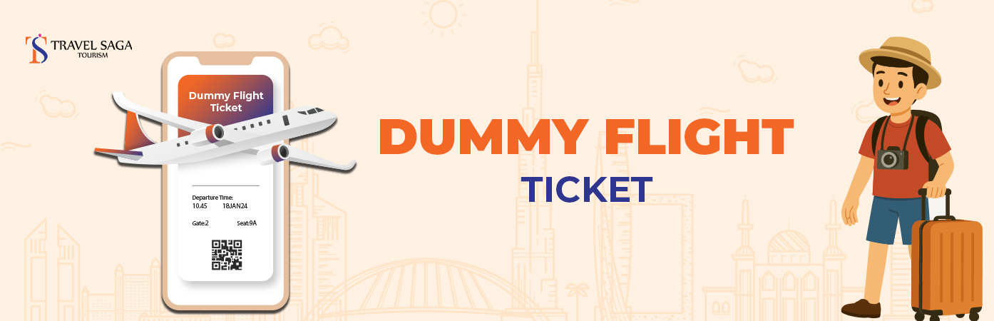 Dummy Flight Ticket | Dummy Air Ticket BT banner by Travel Saga Tourism