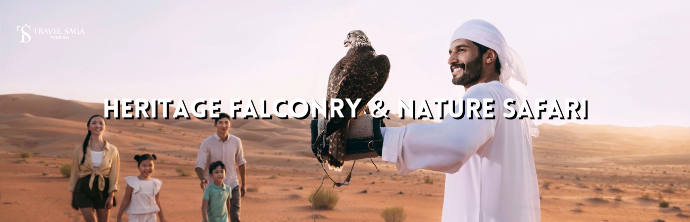 Dubai Falconry Safari | Heritage Falconry and Wildlife Safari Bt banner by Travel Saga Tourism