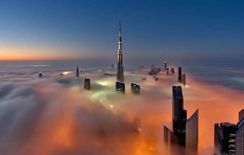 Burj Khalifa at the top Dubai