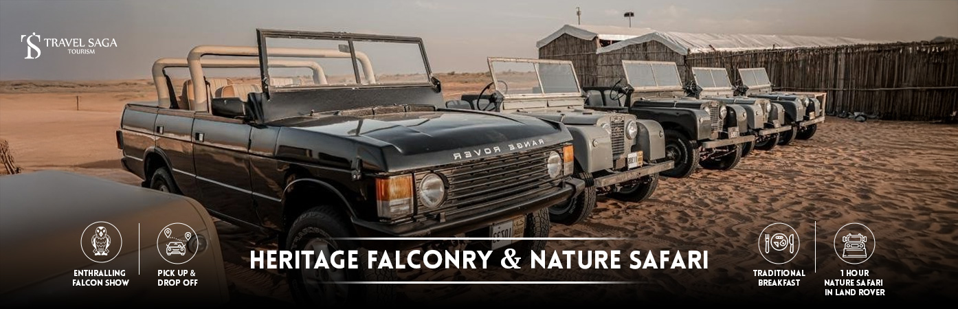 Dubai Falconry Safari | Heritage Falconry and Wildlife Safari BT Banner By Travel Saga Tourism