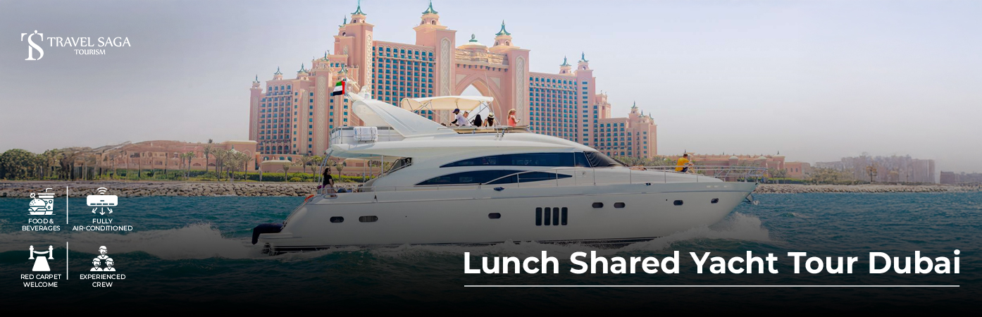 Book lunch shared yacht tour dubai sea view dining