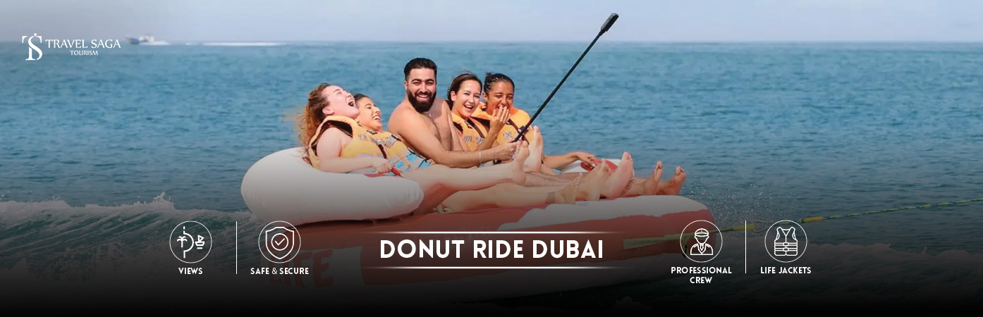 donut boat ride | Donut Boat Dubai BT Banner By Travel Saga Tourism