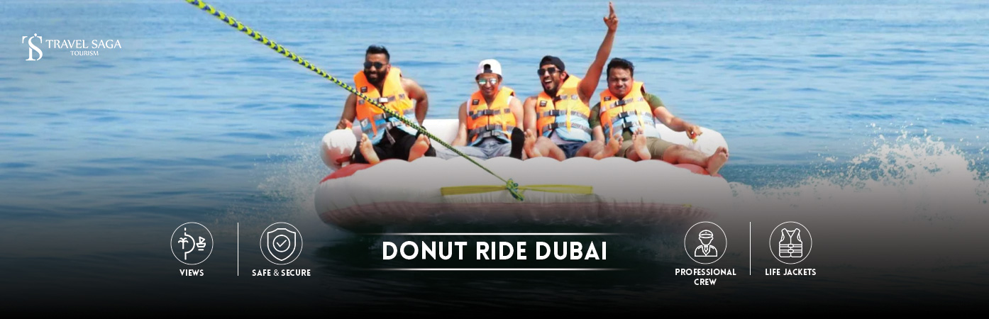 donut boat ride | Donut Boat Dubai BT Banner By Travel Saga Tourism