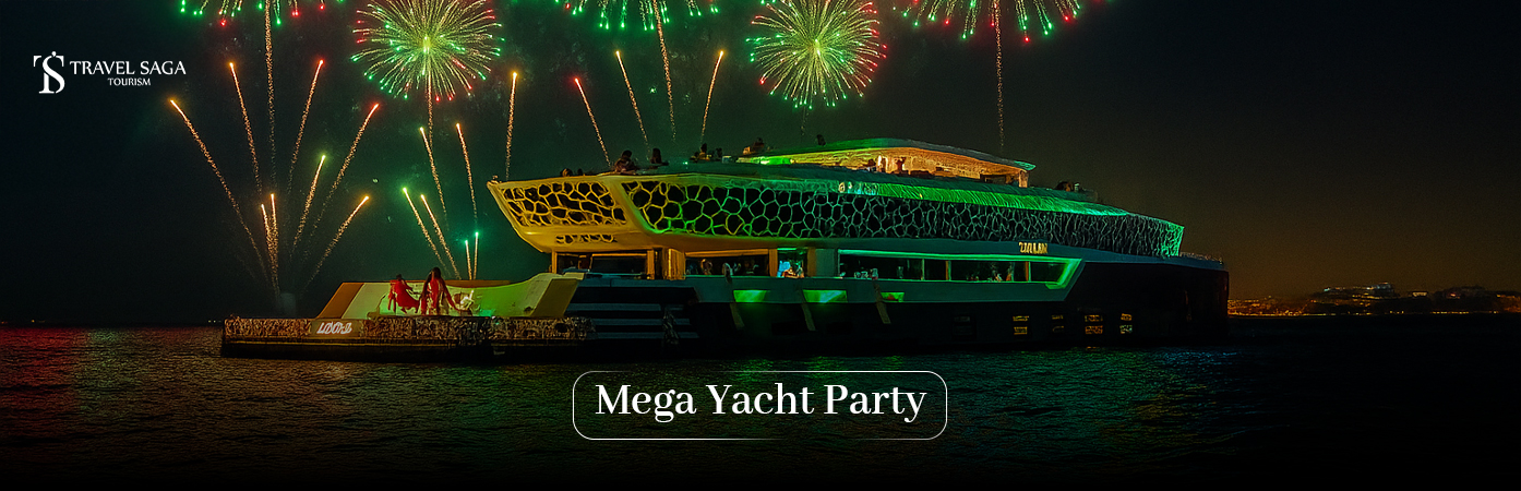 Mega Yacht Party bt banner by Travel Saga Tourism