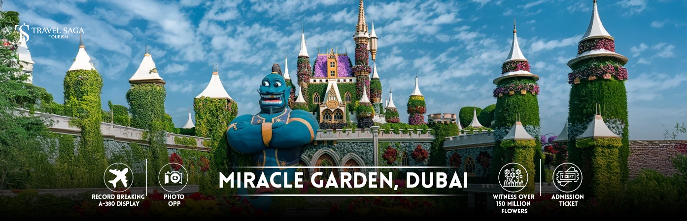 Miracle Garden Ticket Dubai | Dubai miracle garden tickets BT Banner By Travel Saga Tourism