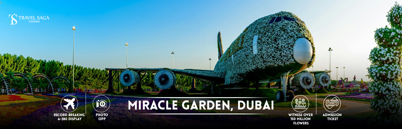 Miracle Garden Ticket Dubai| dubai miracle garden tickets BT Banner By Travel Saga Tourism