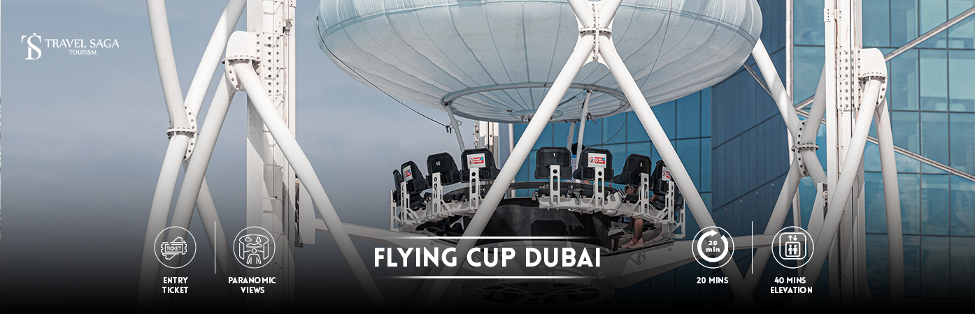 Flying Cup Dubai Tickets | Flying Cup The Beach JBR banner Travel Saga tourism
