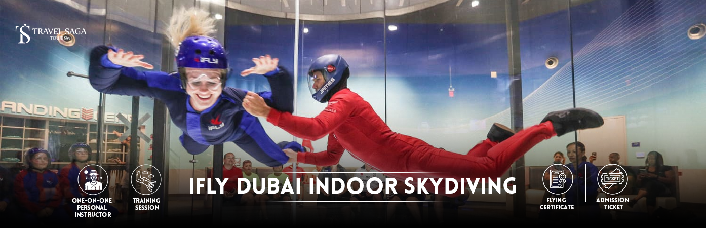 ifly dubai indoor sky diving | indoor skydiving dubai BT Banner by Travel Saga Tourism