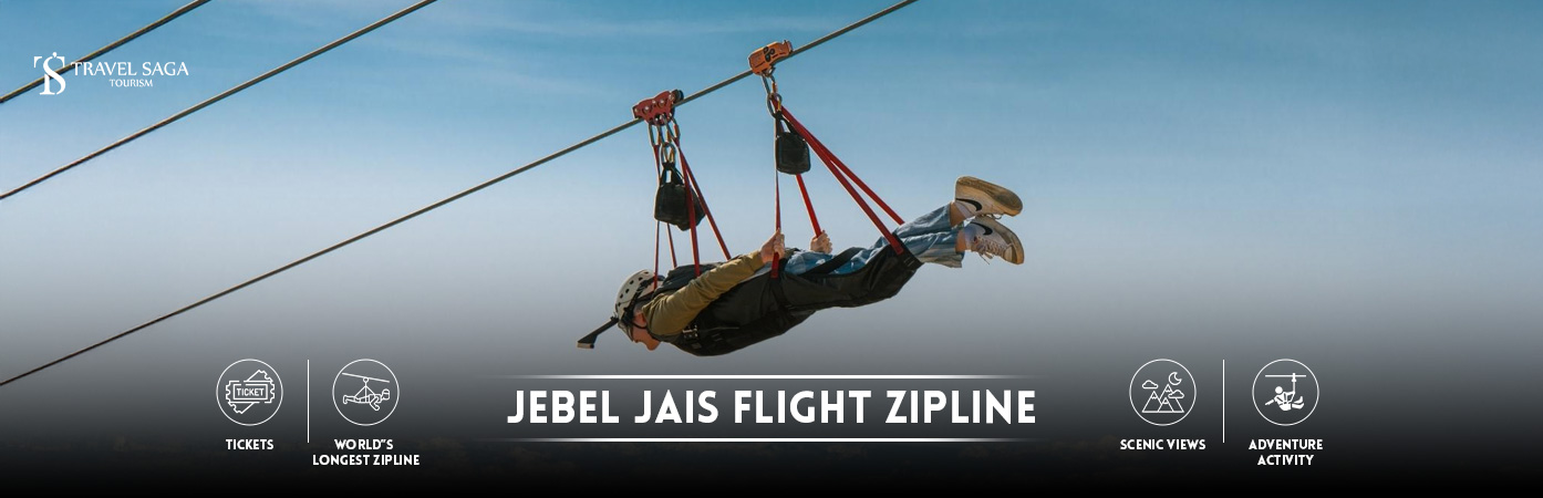 jebel jais zipline price | Jebel Jais Zipline bt banner by Travel Saga Tourism