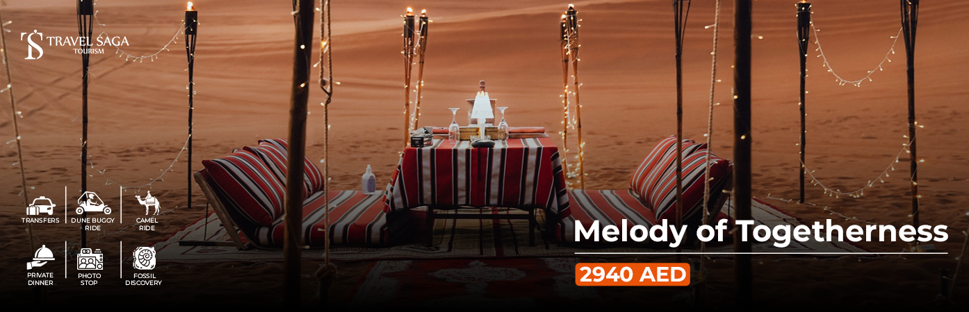 Book Melody of Togetherness Romantic Desert Dinner in Dubai Luxury Setup