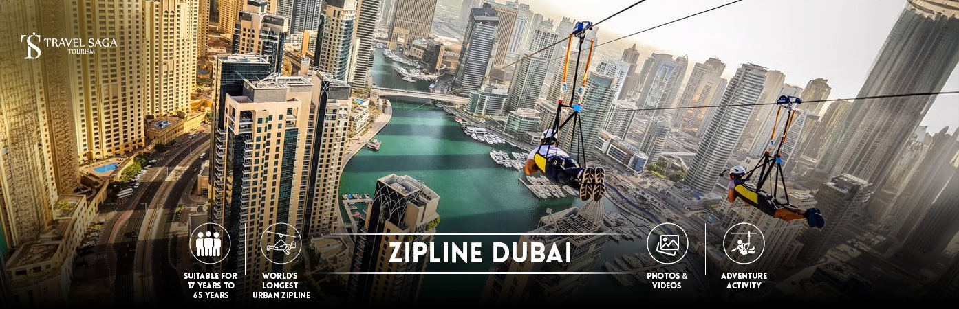 Zipline Dubai | Xline Dubai BT Banner by Travel Saga Tourism