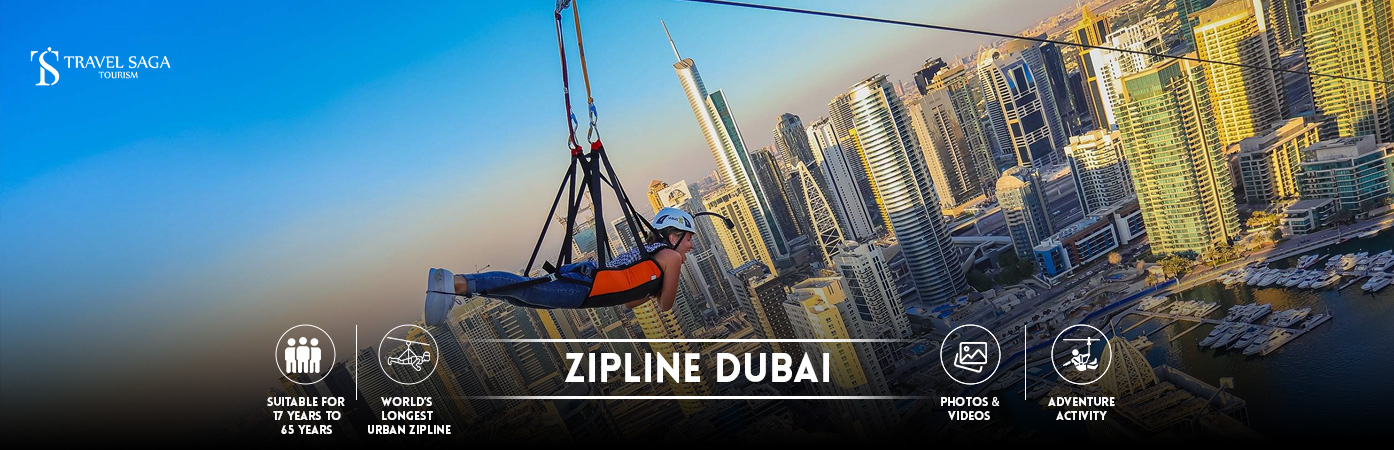 Dubai Zipline | Xline Dubai Marina BT Banner by Travel Saga Tourism