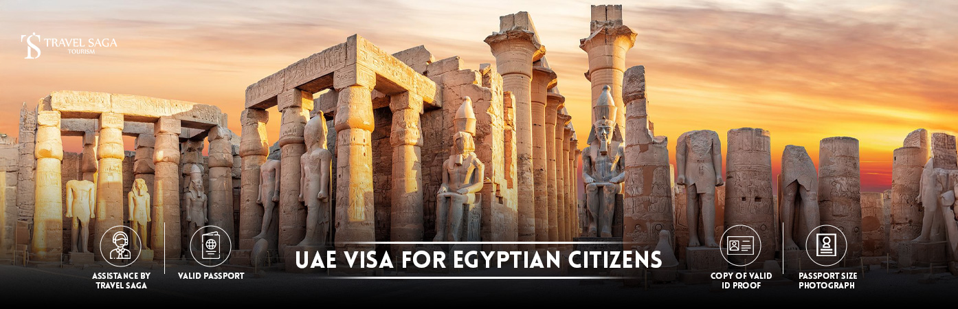 UAE Visa for Egyptian Citizens | UAE visa from Egypt BT Banner by Travel Saga Tourism