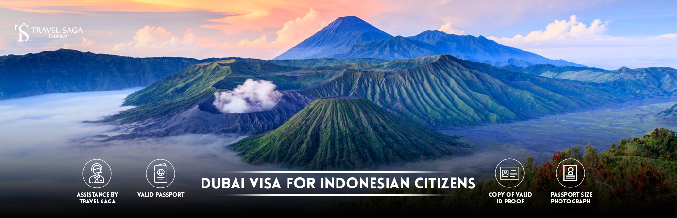 Dubai visit Visa for Indonesian Citizens | Dubai tourist Visa for Indonesian BT Banner by Travel Saga Tourism