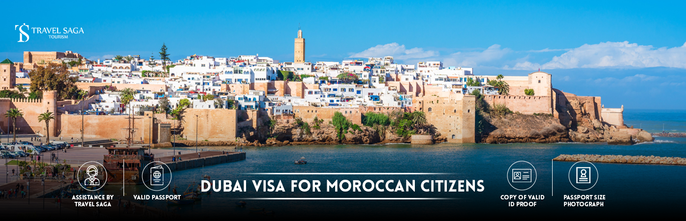 Dubai Visa for Moroccan Citizens | Dubai visit Visa for Moroccan BT Banner by Travel Saga Tourism