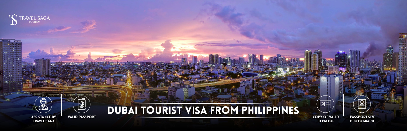 Dubai Tourist Visa from Philippines | Dubai Visit Visa For philippines BT Banner by Travel Saga Tourism