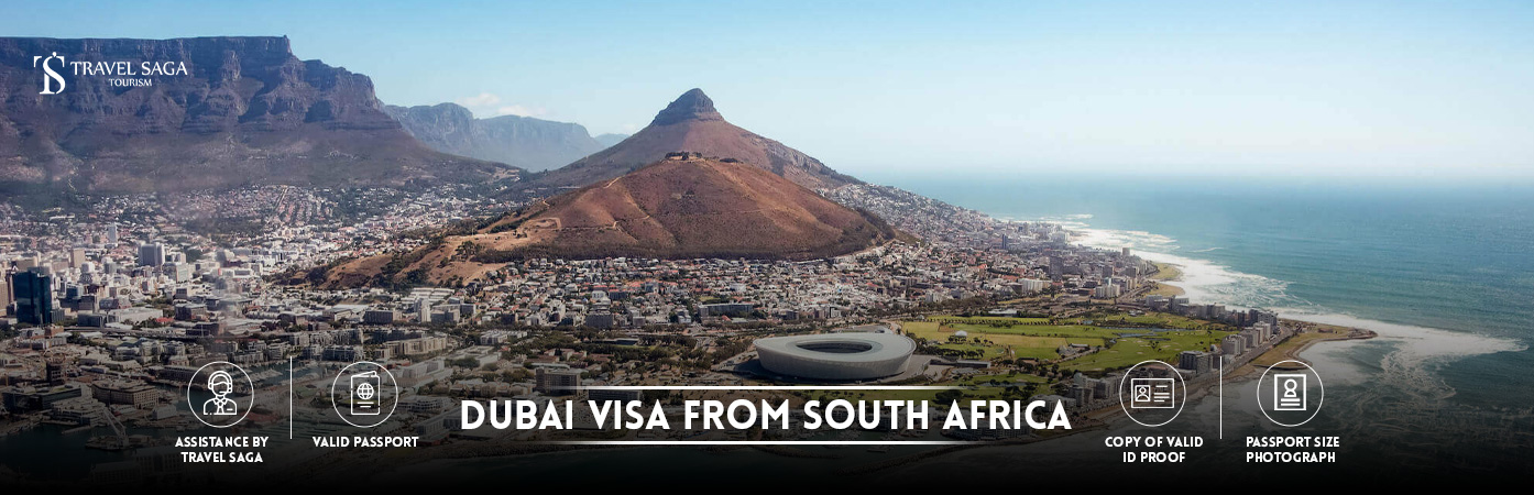 Dubai Visa from South Africa | Dubai visit Visa for South Africa BT Banner by Travel Saga Tourism