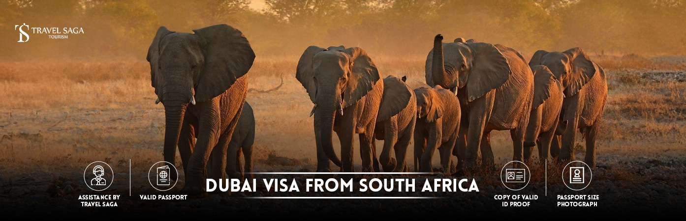 Dubai Visa from South Africa | Dubai tourist Visa from South Africa BT Banner by Travel Saga Tourism