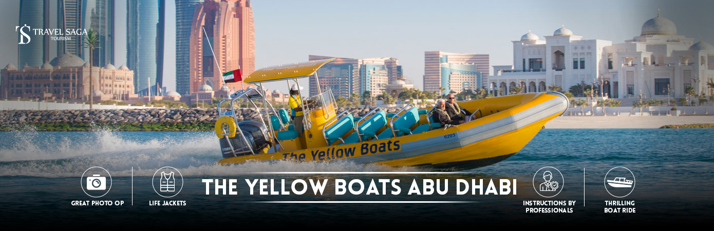 The Yellow Boats Abu Dhabi BT banner travel saga tourism