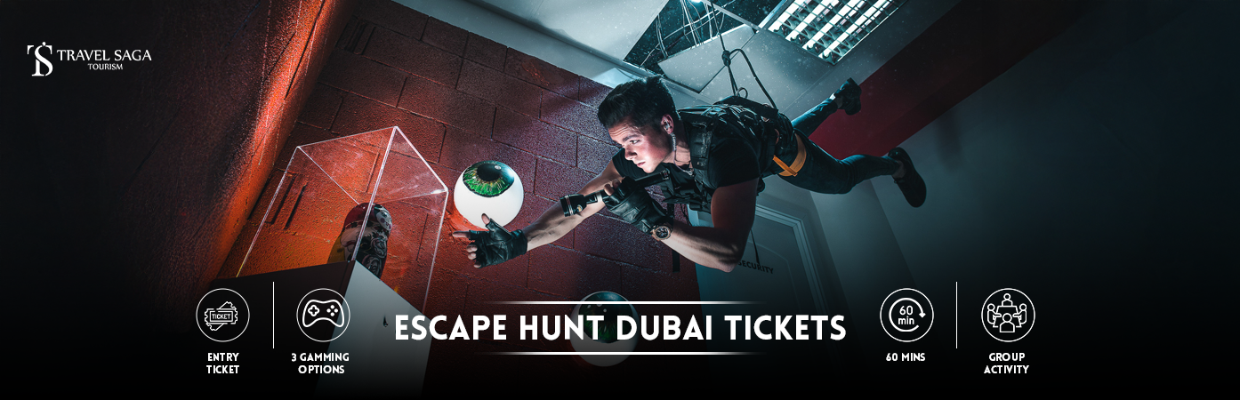 Escape Rooms in Dubai | escape hunt Dubai bt banner by Travel Saga Tourism