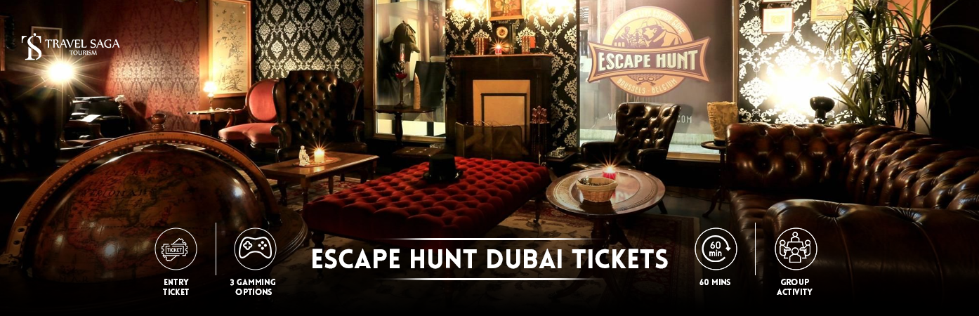Escape Rooms in Dubai | escape hunt Dubai bt banner by Travel Saga Tourism