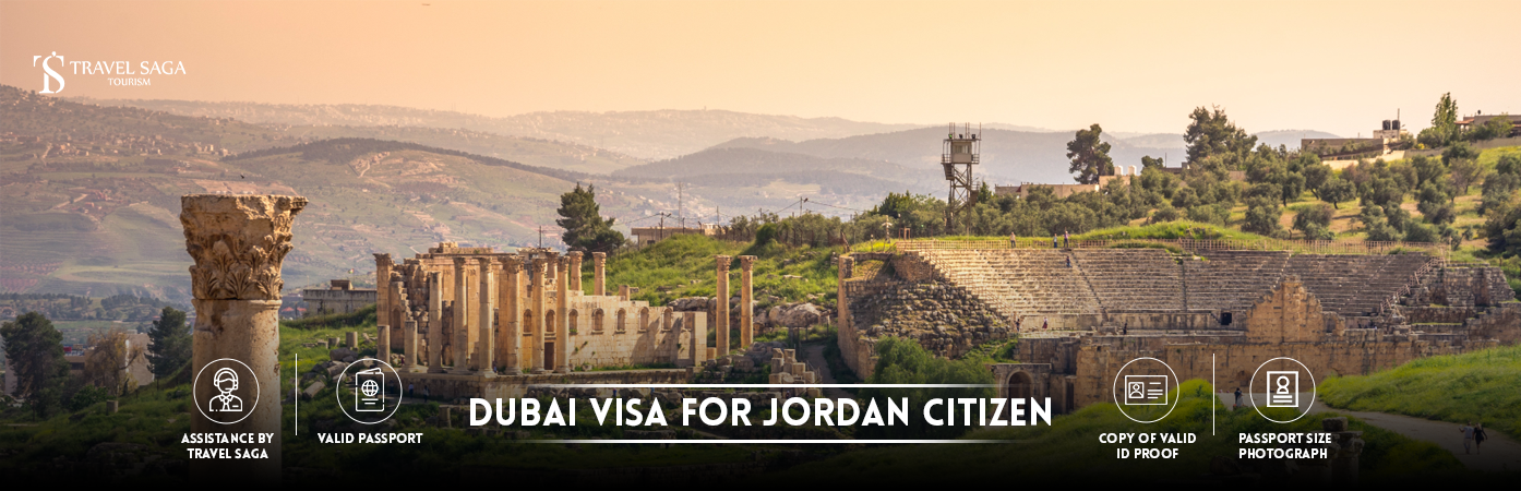 Dubai visa for Jordanians | Dubai visa from Jordan BT Banner by Travel Saga Tourism